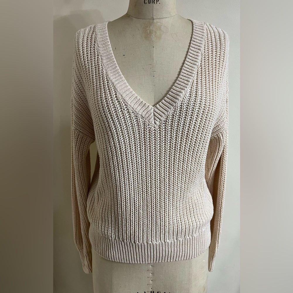 Pink Victoria's Secret Cream Sweater Size S